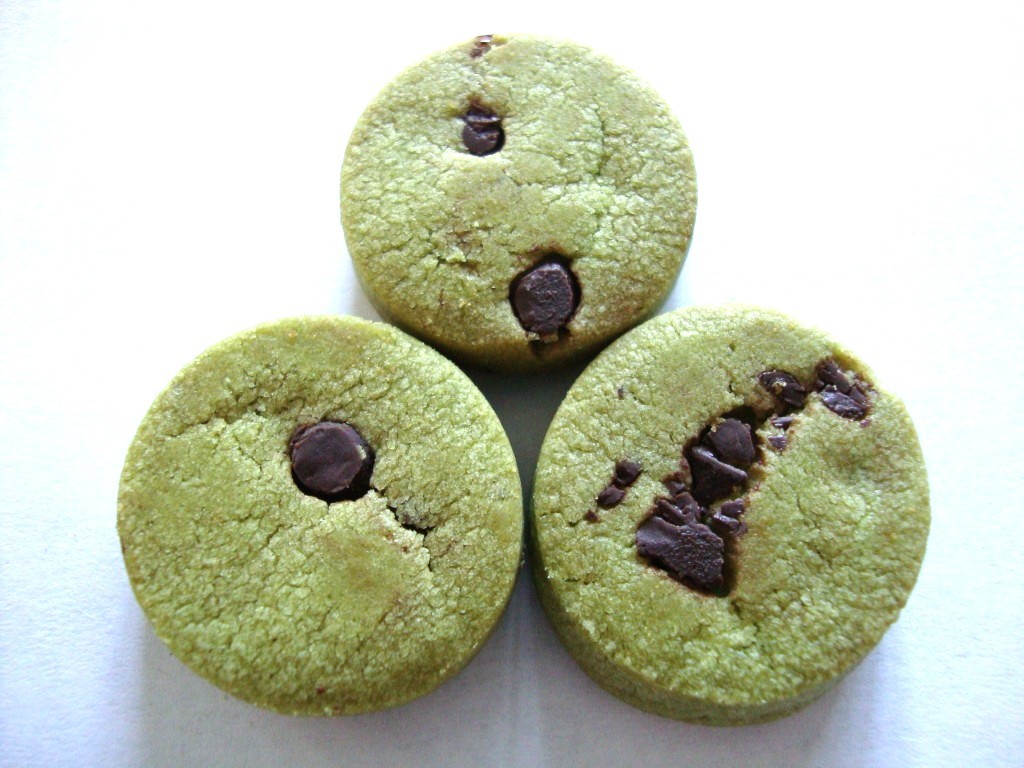 Click to Buy Bourbon Petit Choco Chip Matcha Cookies